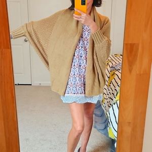 Tan oversized cardigan